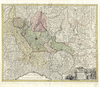 Map italy monferrato cg 10 ducatus mediolani una cum confynis accurta tabula exhibitus auctus et emendatus per bapt homannum